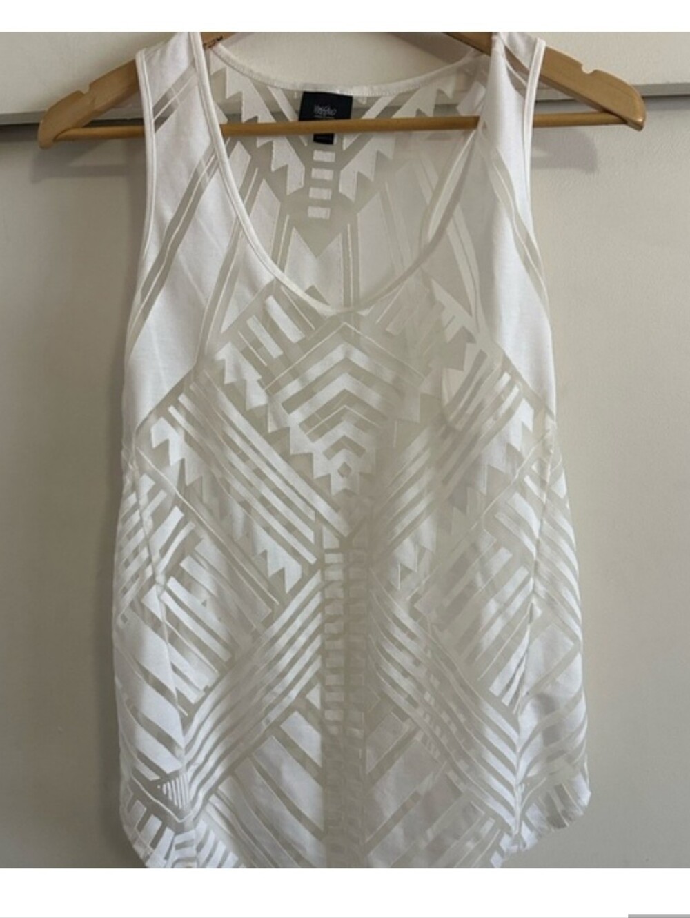 Mossimo white racer back tank top size M